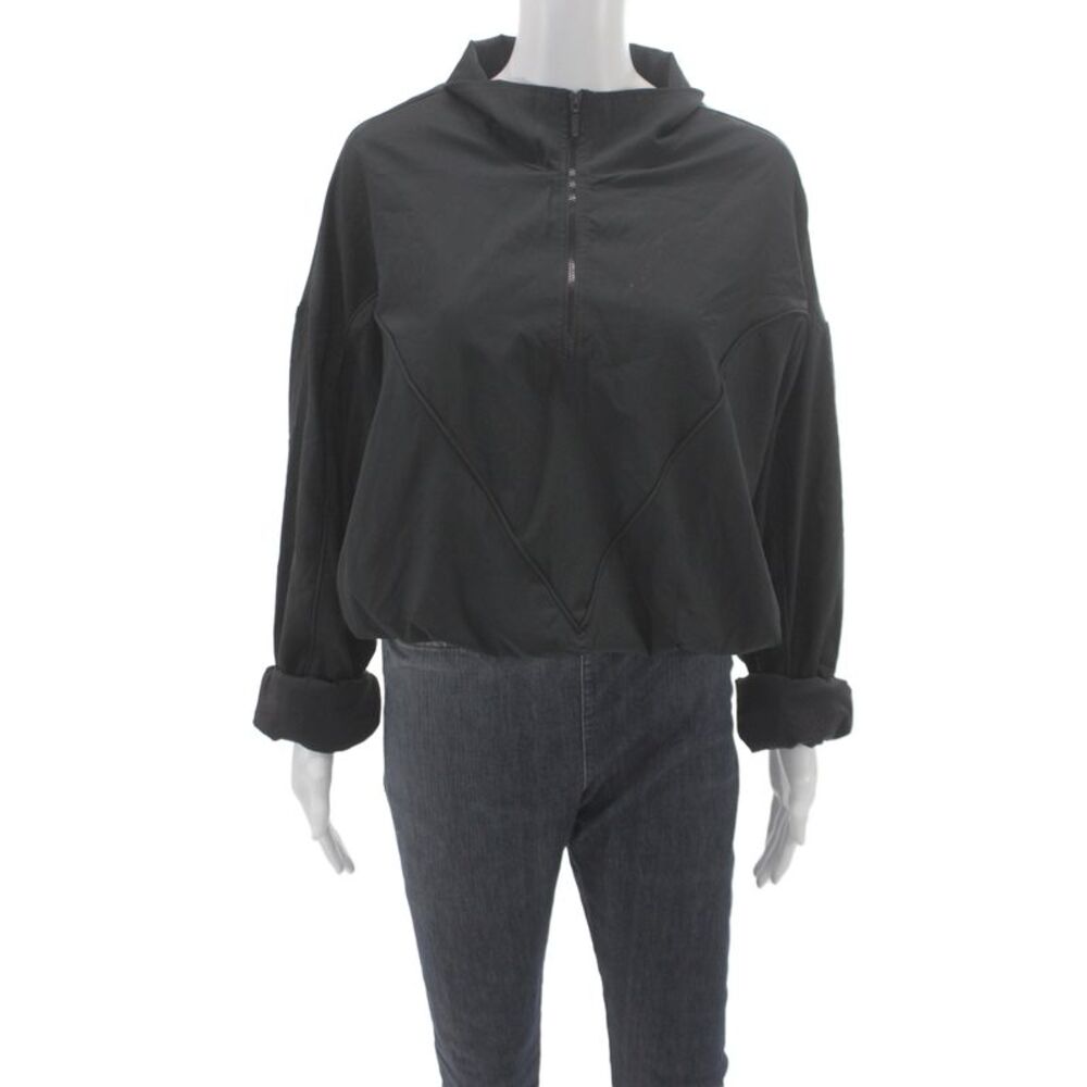 Daughter Lessons Women Windbreaker Black Recycled Polyester Zip Size XL